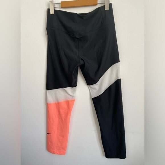 NikePowerVictoryTightFitHighRiseLeggingsBlackWhiteHyperPinkSmall - Picture 4 of 7